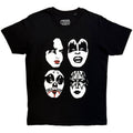 KISS Unisex T-Shirt: Stacked Faces (Black)