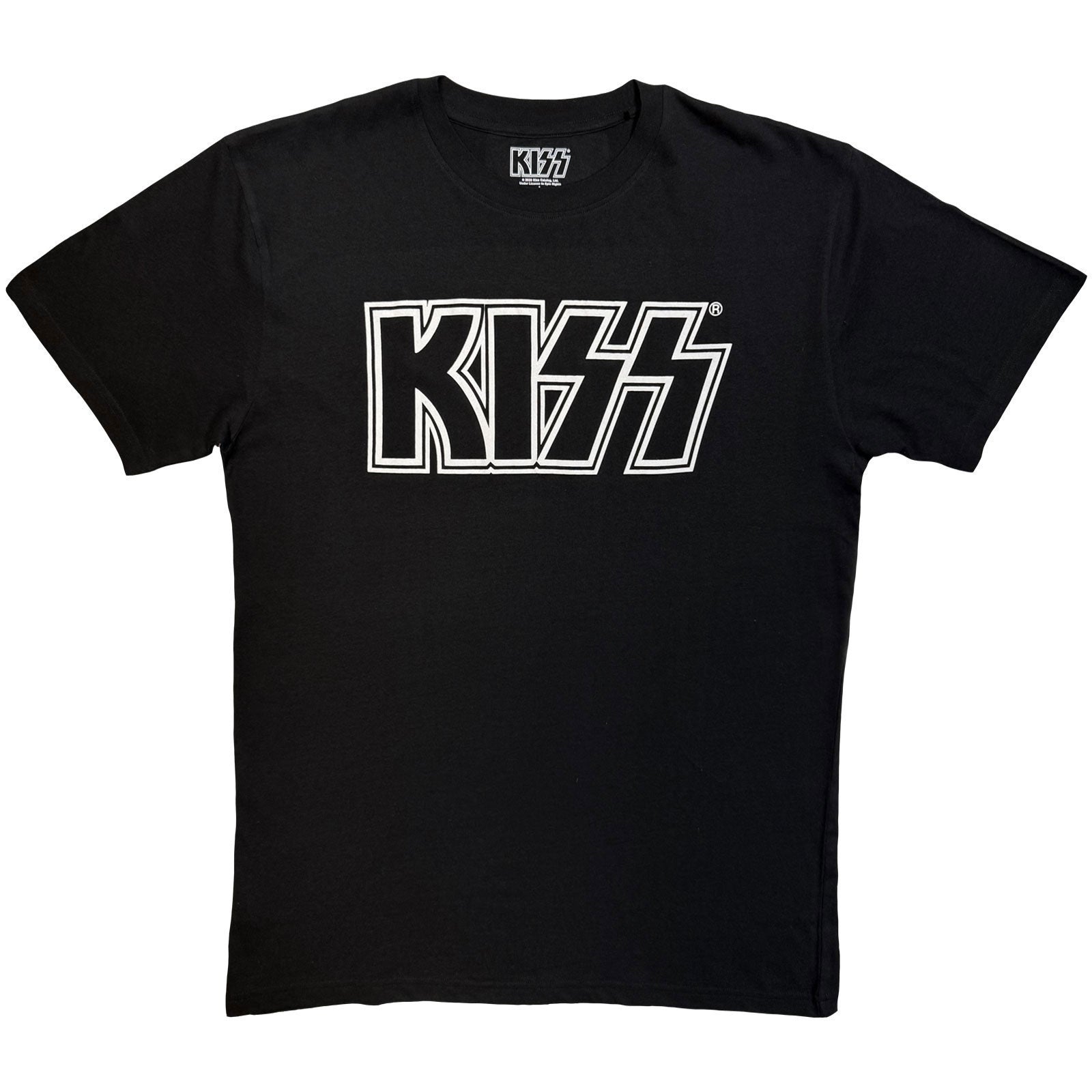 KISS Unisex T-Shirt: Logo Mono (Black)