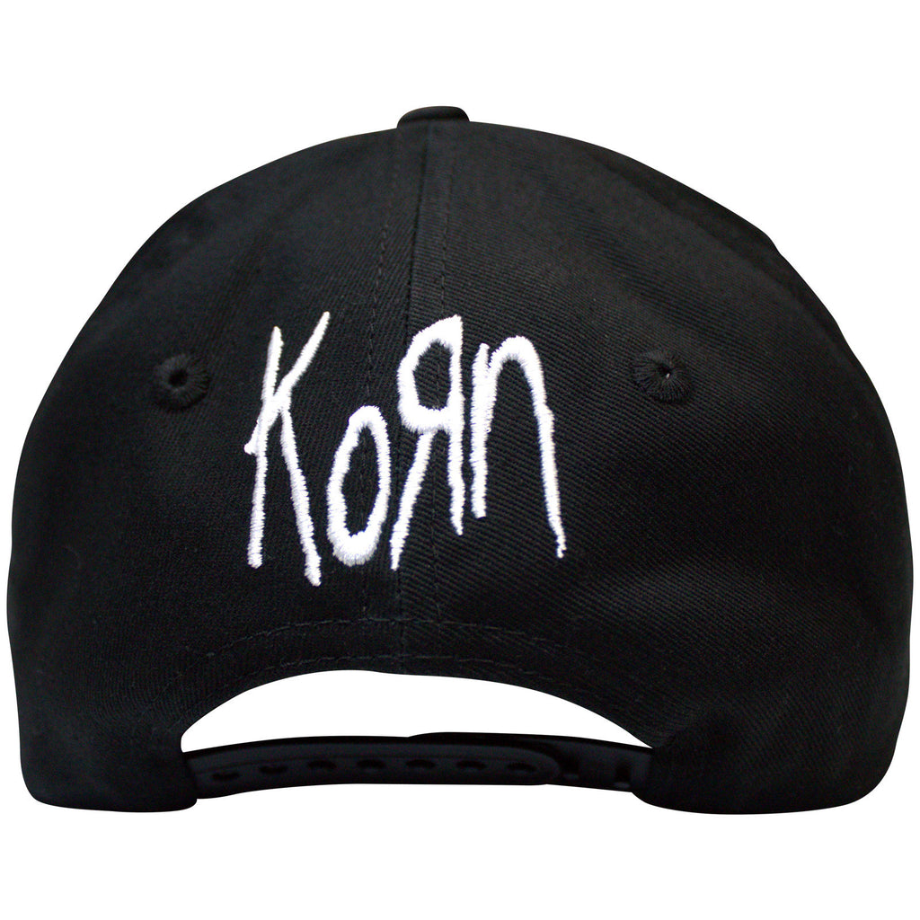Korn Unisex Baseball Cap: Oval Logo (Black) (Back Print)