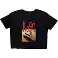 Korn Ladies Crop Top: Shadow Playground (Black)