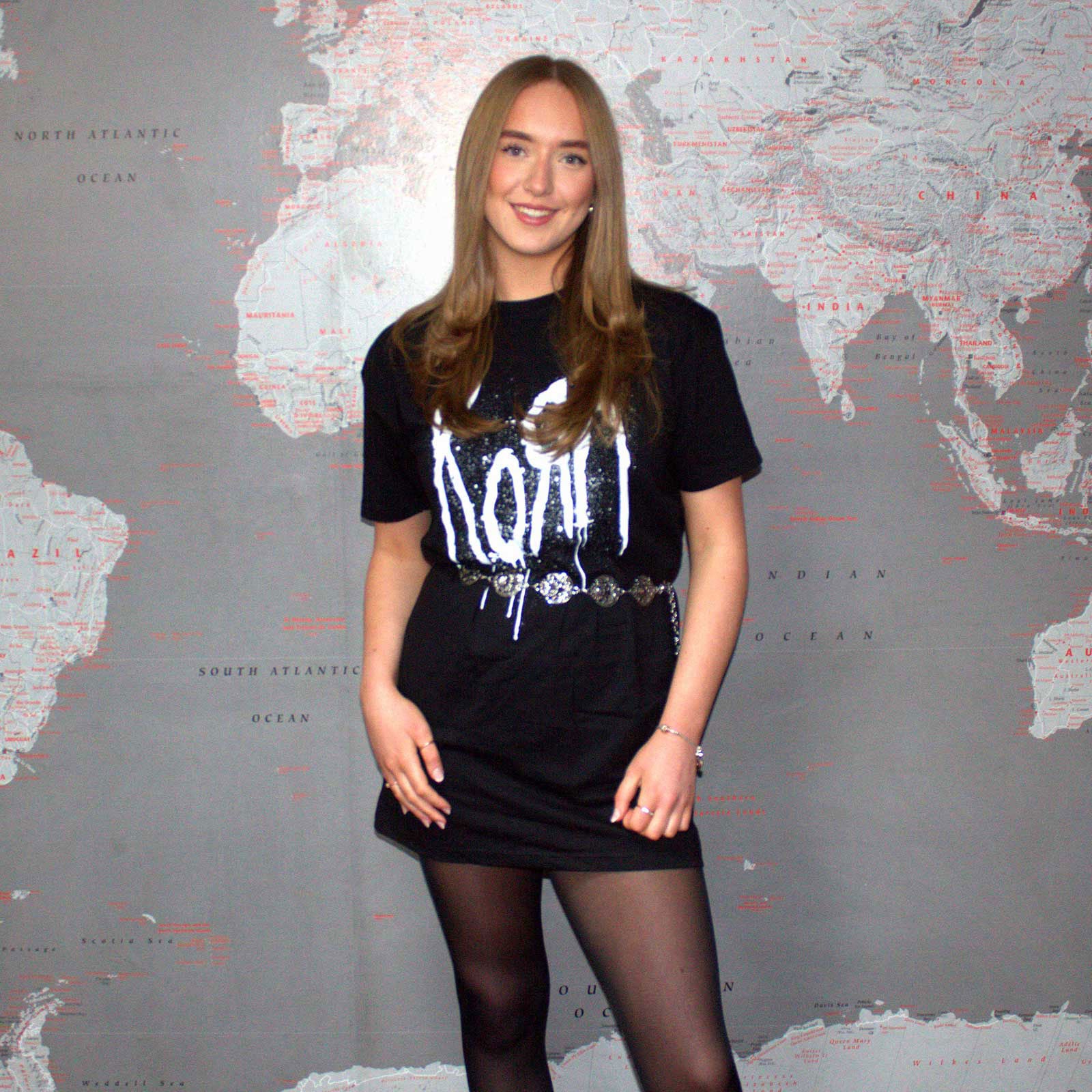 Korn Ladies T-Shirt Dress: Still A Freak (Black) (Back Print)