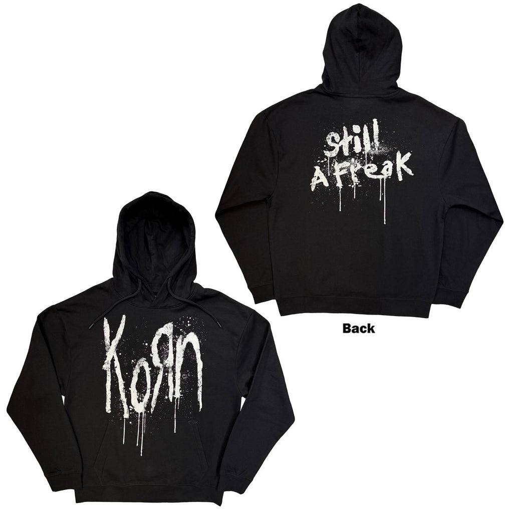 Korn Unisex Pullover Hoodie: Still A Freak (Black) (Back Print)