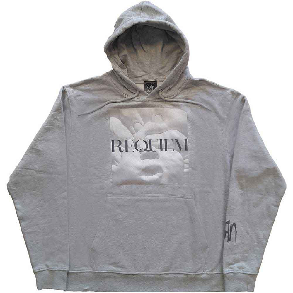 Korn Unisex Pullover Hoodie: Requiem (Grey) (Back Print)