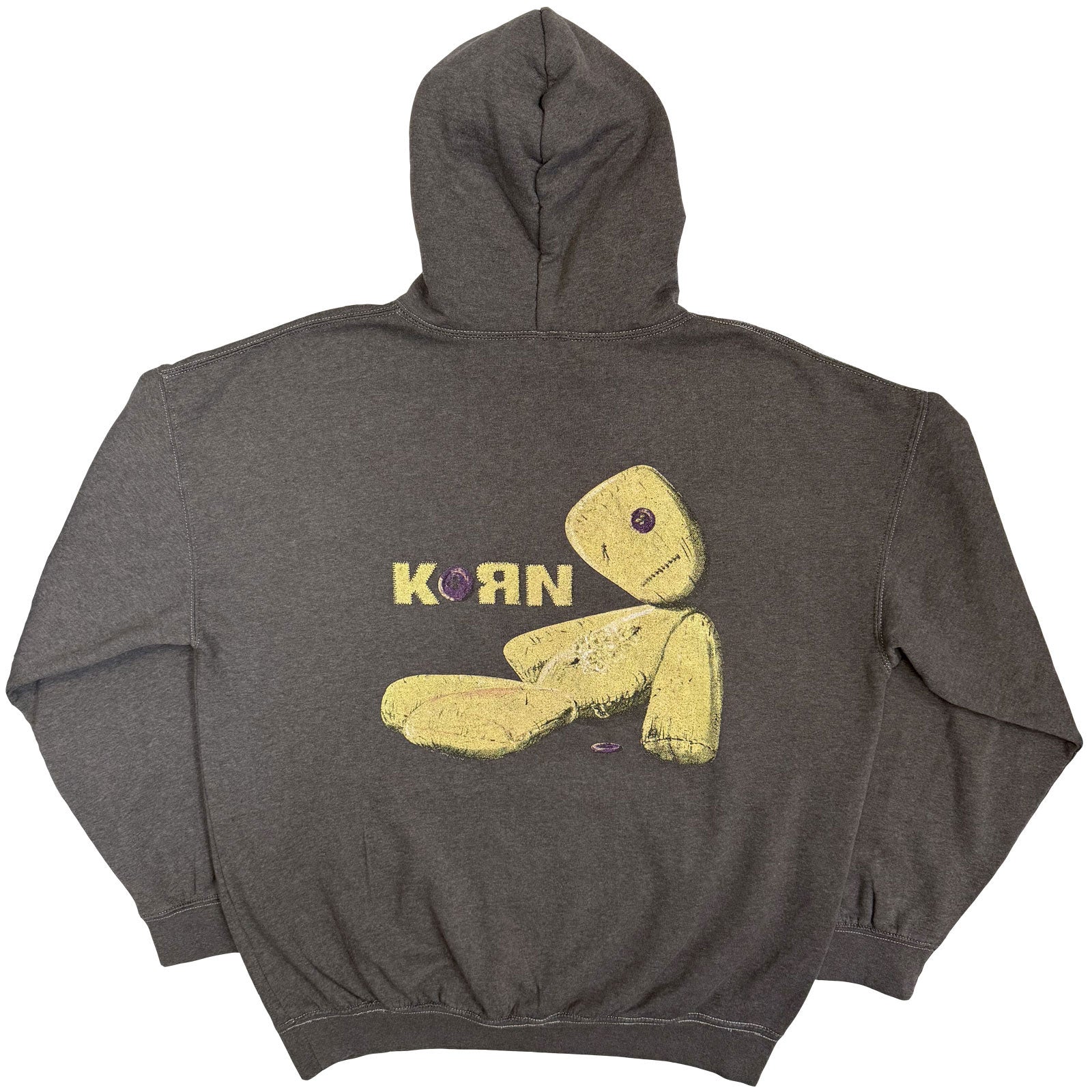 Korn Unisex Pullover Hoodie: Doll Issues (Charcoal Grey) (Back Print)