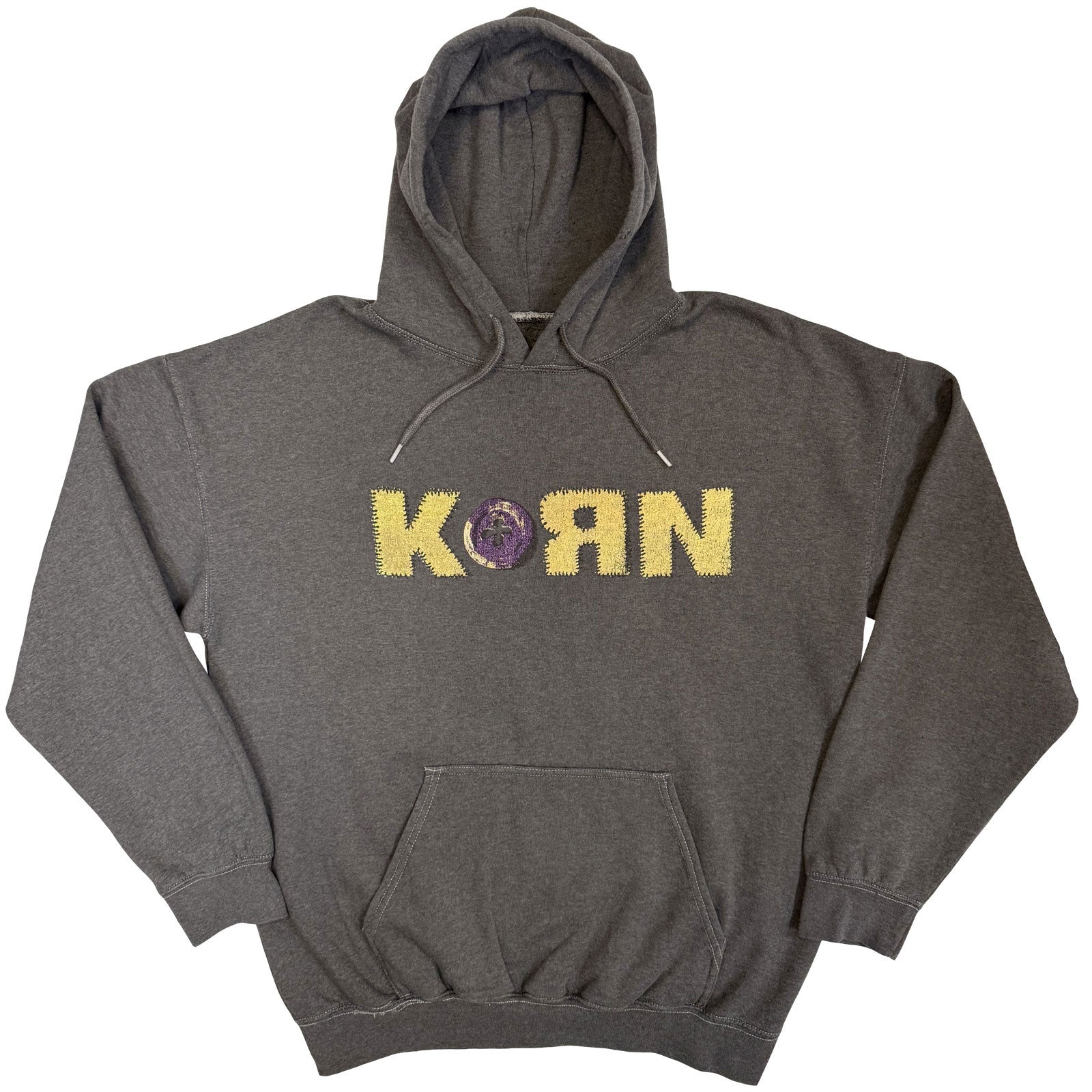Korn Unisex Pullover Hoodie: Doll Issues (Charcoal Grey) (Back Print)