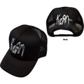 Korn Unisex Mesh Back Cap: Sonic Silver Logo (Black) (Back Print)