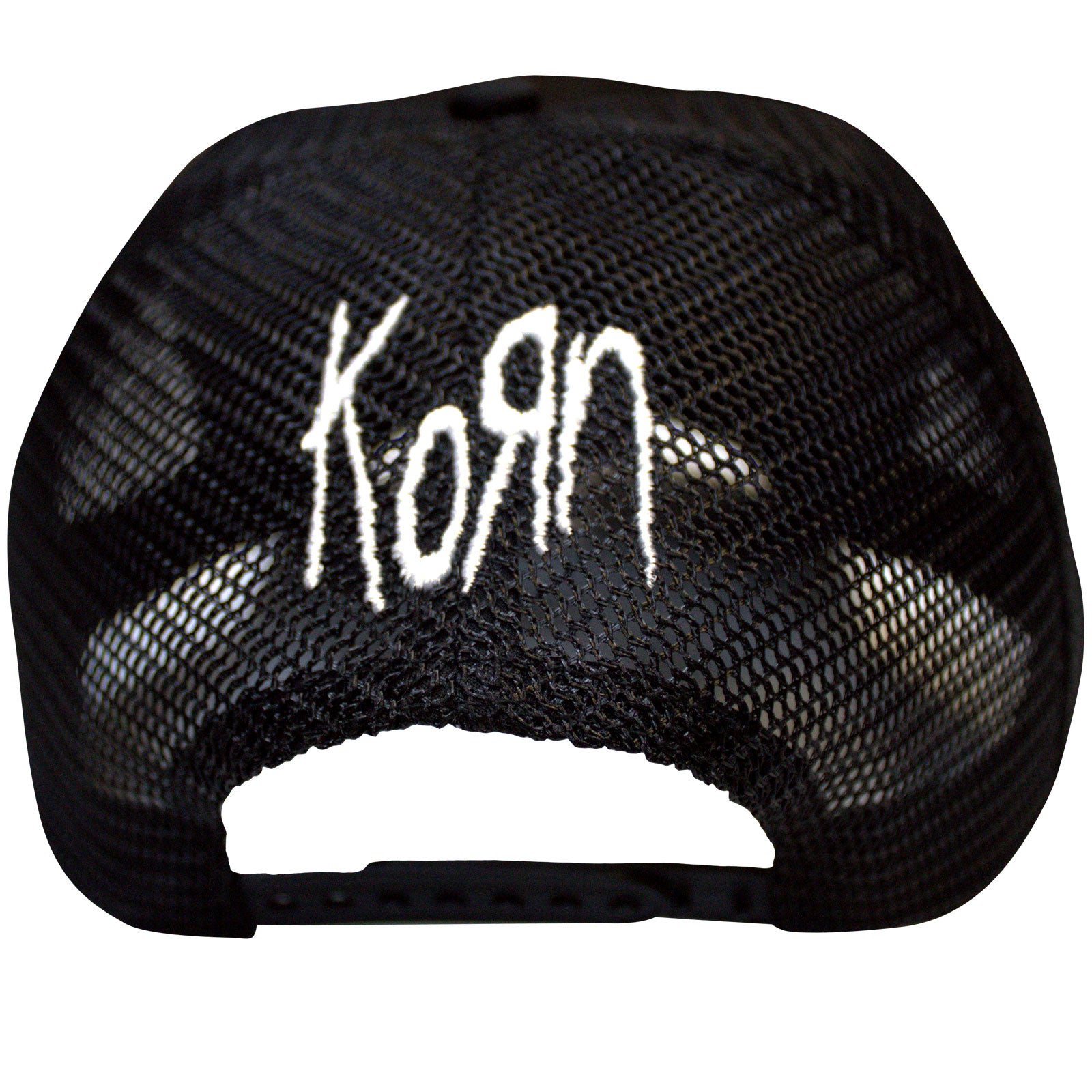 Korn Unisex Mesh Back Cap: Sonic Silver Logo (Black) (Back Print)