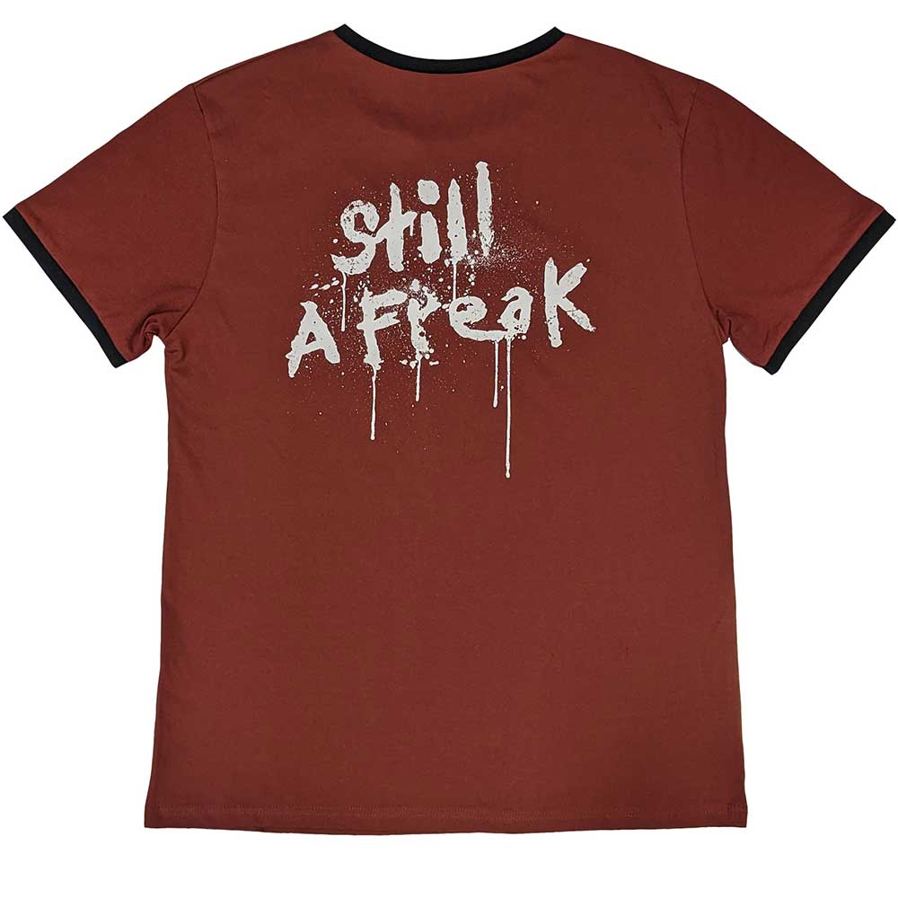 Korn Unisex Ringer T-Shirt: Logo (Red) (Back Print)