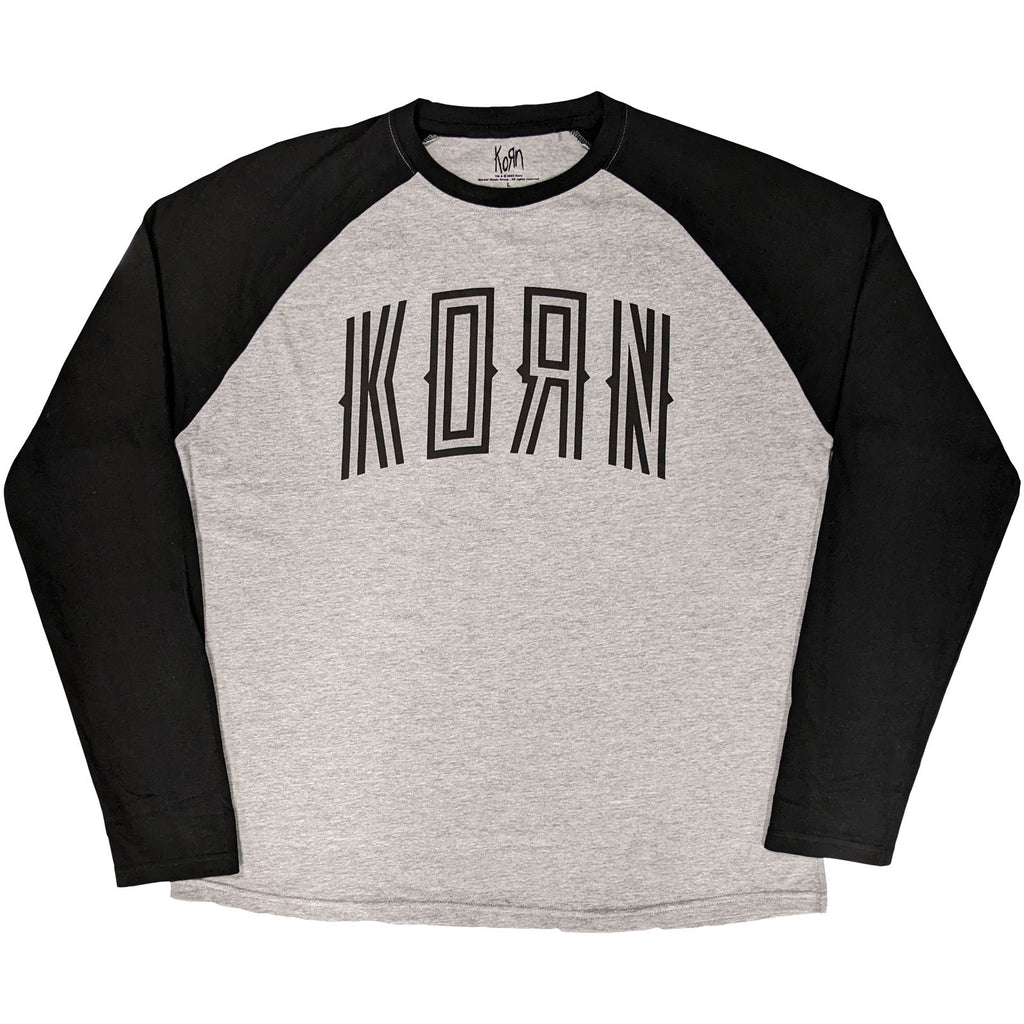 Korn Unisex Raglan T-Shirt: Freak '98 (Black & Grey) (Back Print)