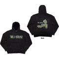 Korn Unisex Stone Wash Pullover Hoodie: Doll Issues (Charcoal Grey) (Back Print & Wash Collection)