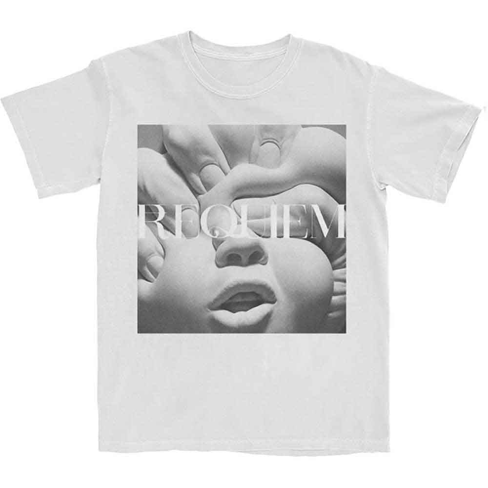 Korn Unisex T-Shirt: Requiem Album Cover (White) (Back Print)
