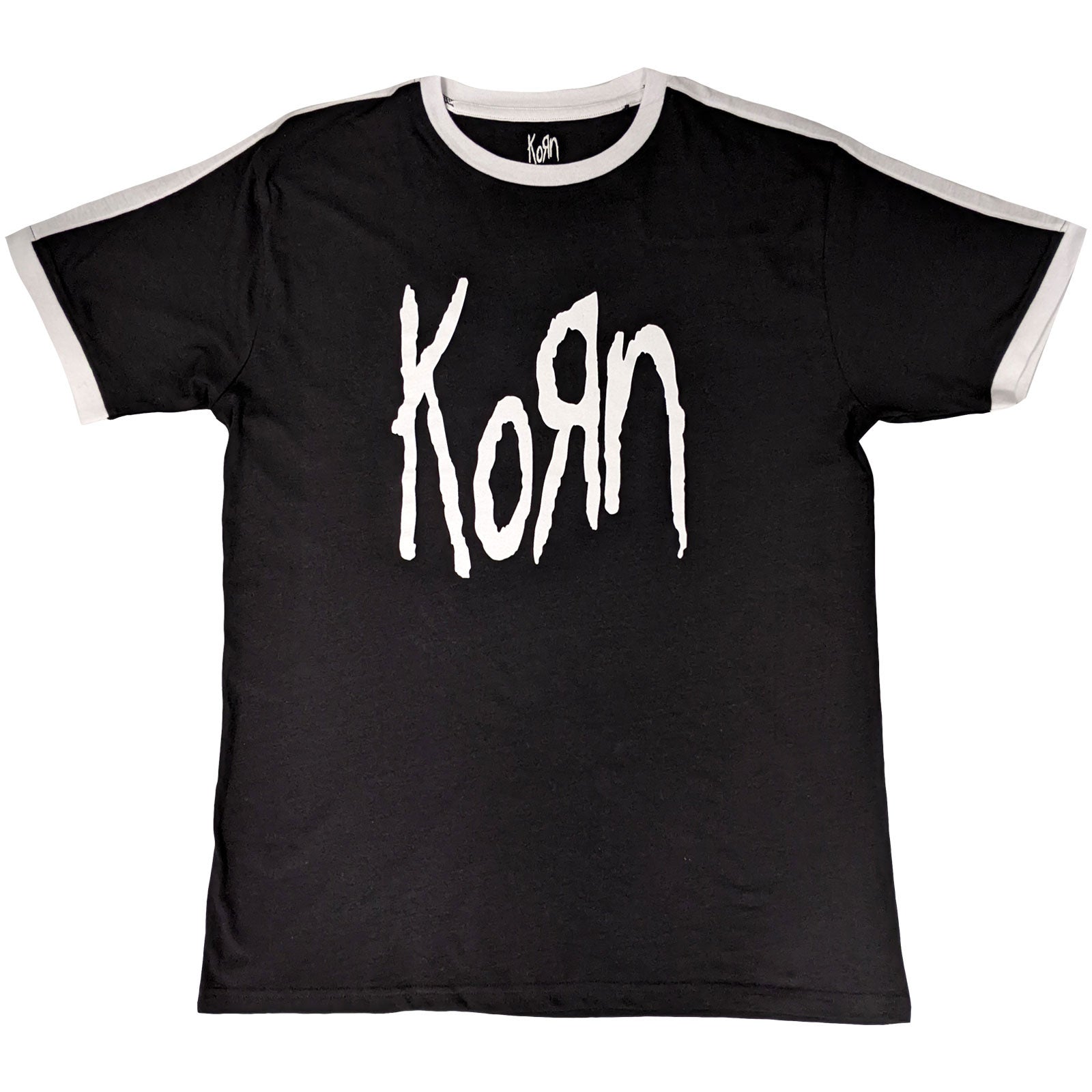 Korn Unisex Ringer T-Shirt: Logo (Black)