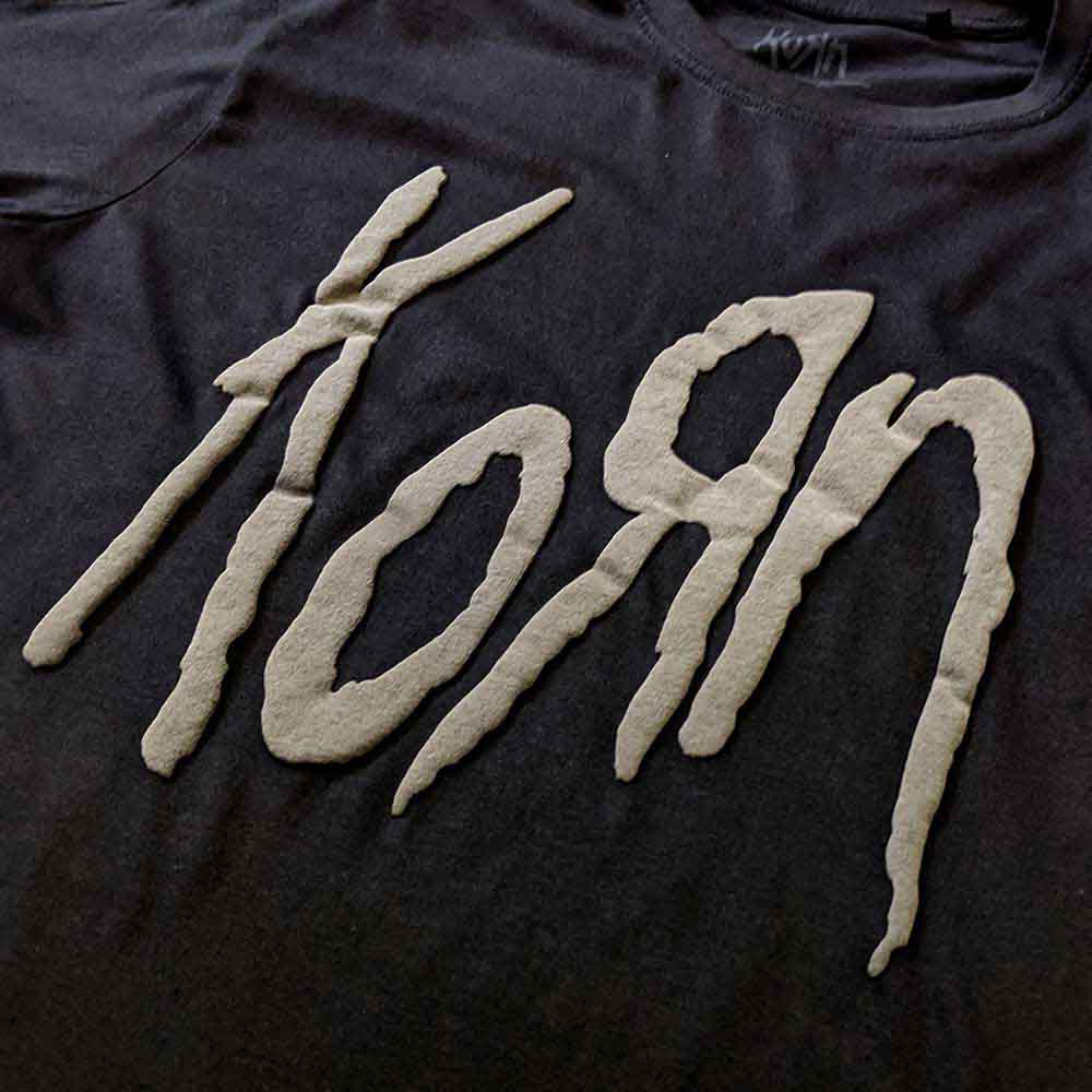 Korn Unisex T-Shirt: Logo (Black) (Hi-Build)