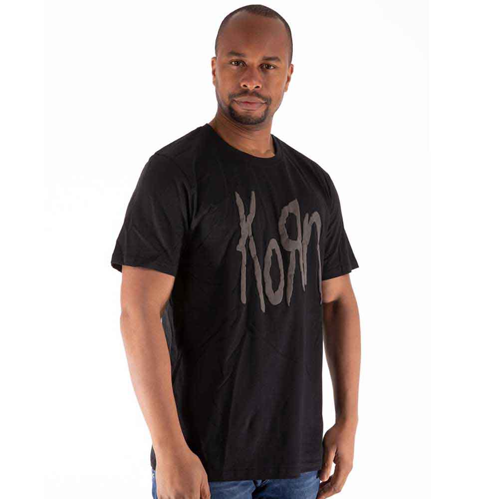 Korn Unisex T-Shirt: Logo (Black) (Hi-Build)
