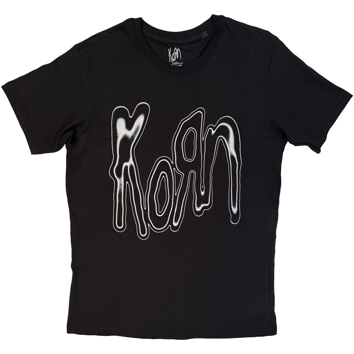 Korn Unisex T-Shirt: Metallic Logo (Black)