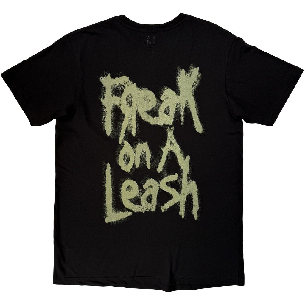 Korn Unisex T-Shirt: Freak On A Leash (Black) (Back Print)