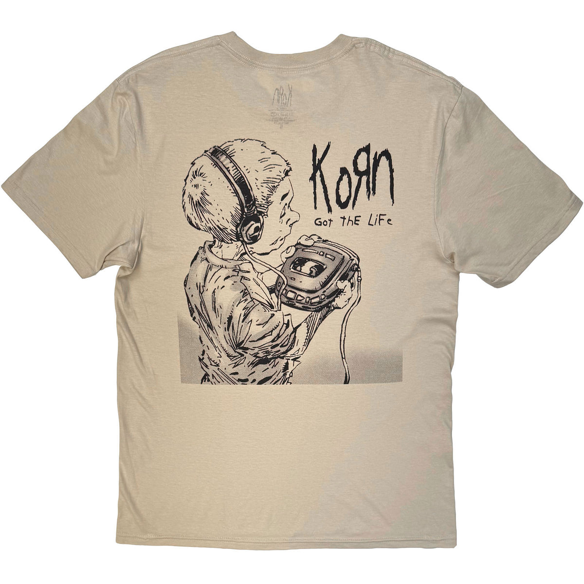 Korn Unisex T-Shirt: Got The Life (Sand) (Back Print)