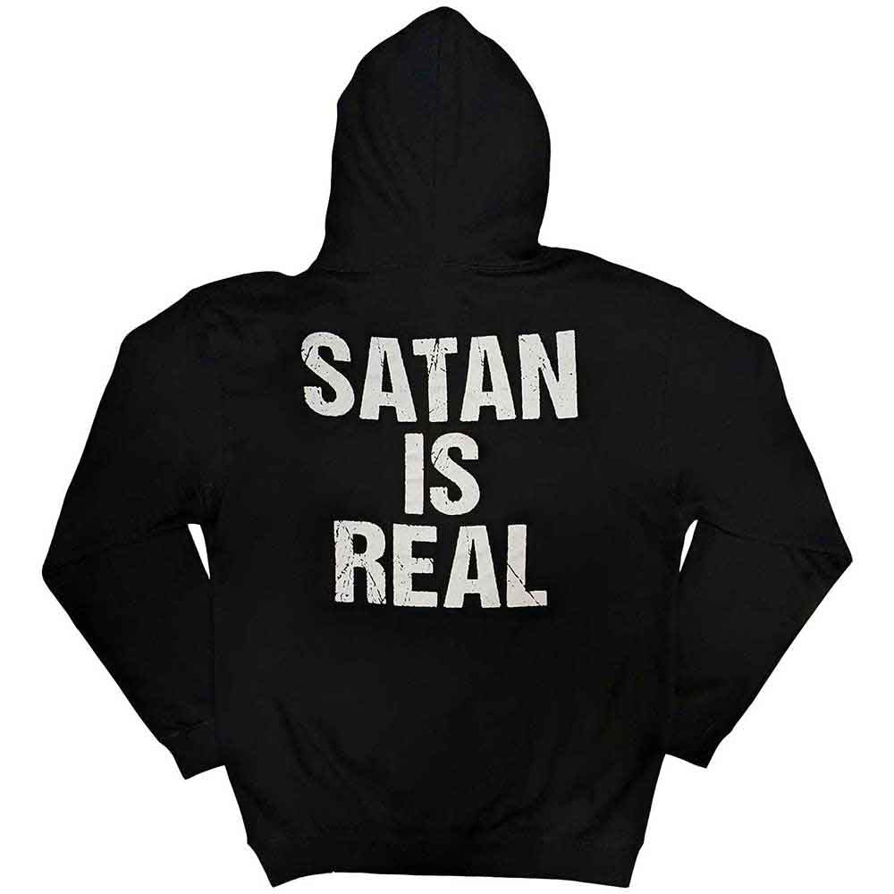 Kreator Unisex Pullover Hoodie: Satan Is Real (Black) (Back Print)