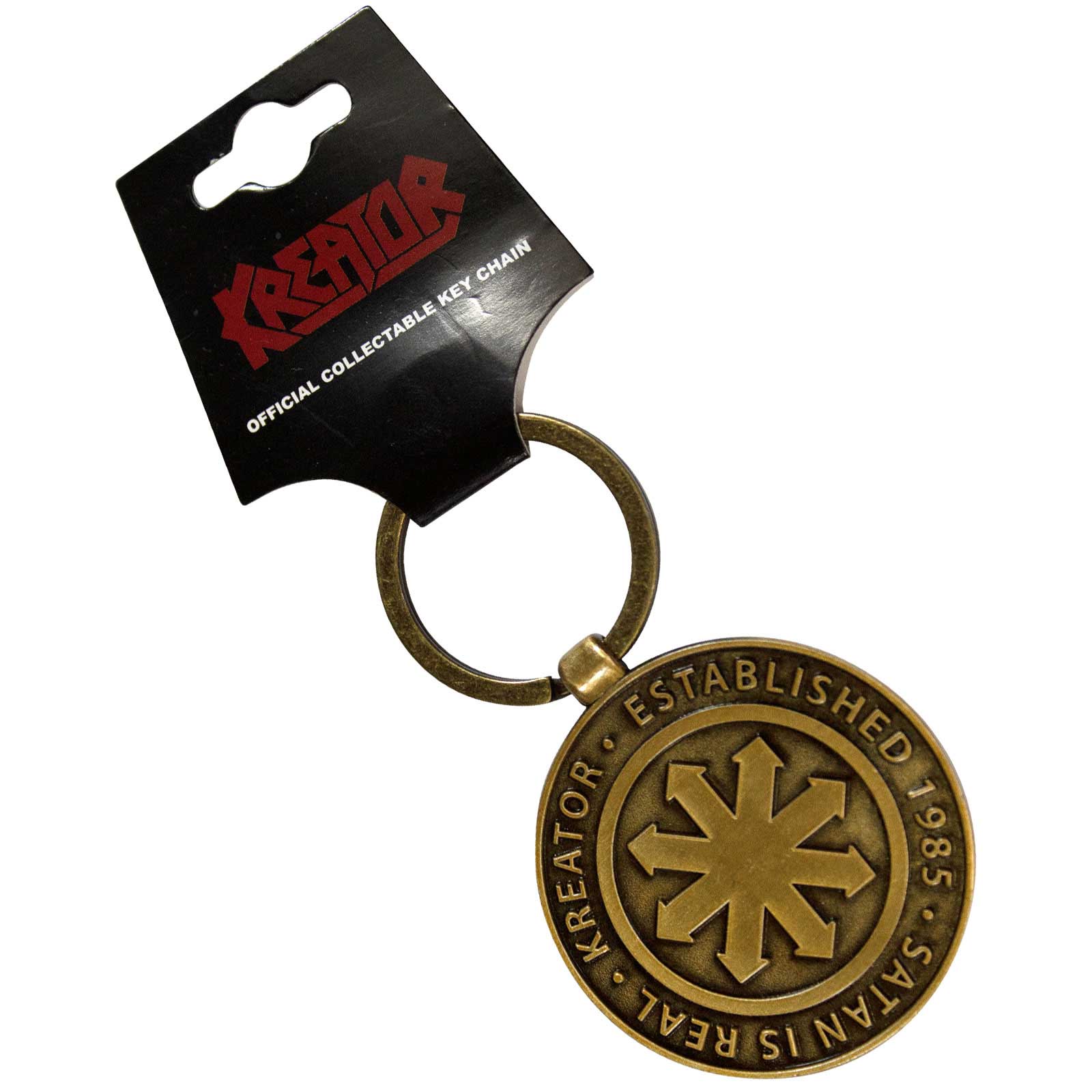 Kreator Keychain: Satan Is Real Emblem (Double Sided)