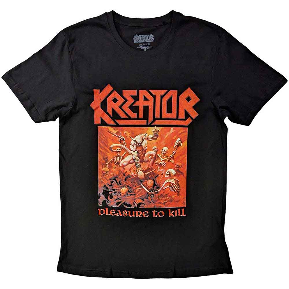 Kreator Unisex T-Shirt: Pleasure To Kill (Black) (Back Print)
