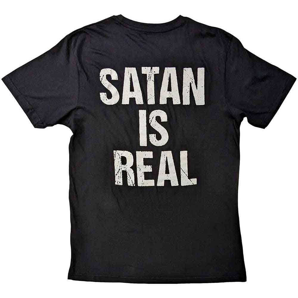 Kreator Unisex T-Shirt: Satan Is Real (Black) (Back Print)