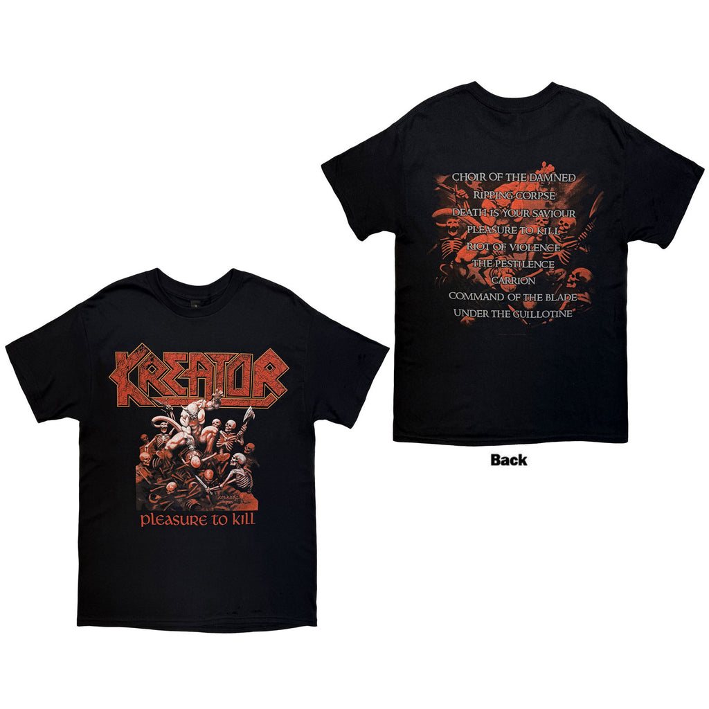 Kreator Unisex T-Shirt: Pleasure To Kill (Black) (Back Print)