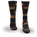 KISS Unisex Crew Socks: Allover Logo (Black)  (UK Size 6.5 - 11)