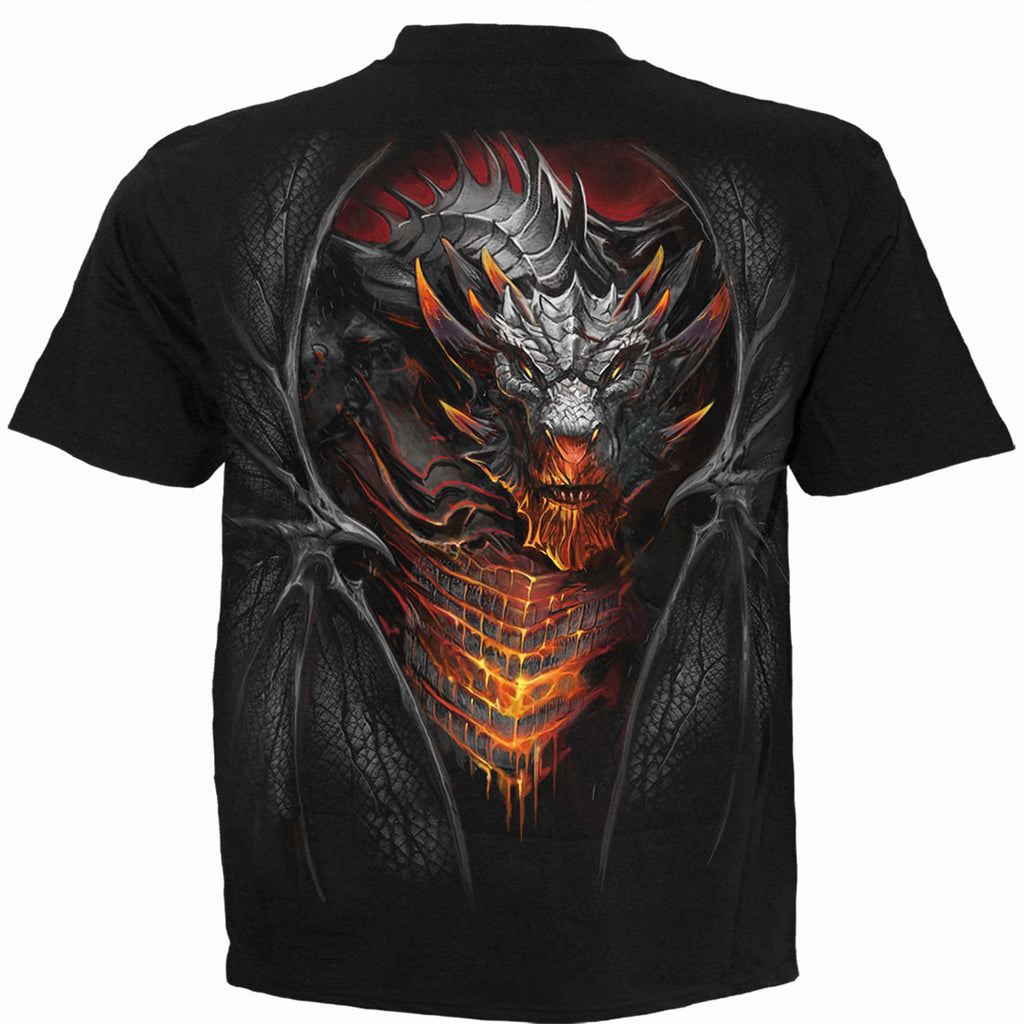 Spiral Unisex T-Shirt: Draconis (Black) (Back Print)