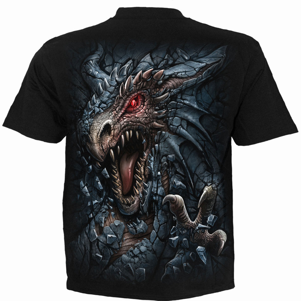 Spiral Unisex T-Shirt: Dragon's Lair (Black) (Back Print)