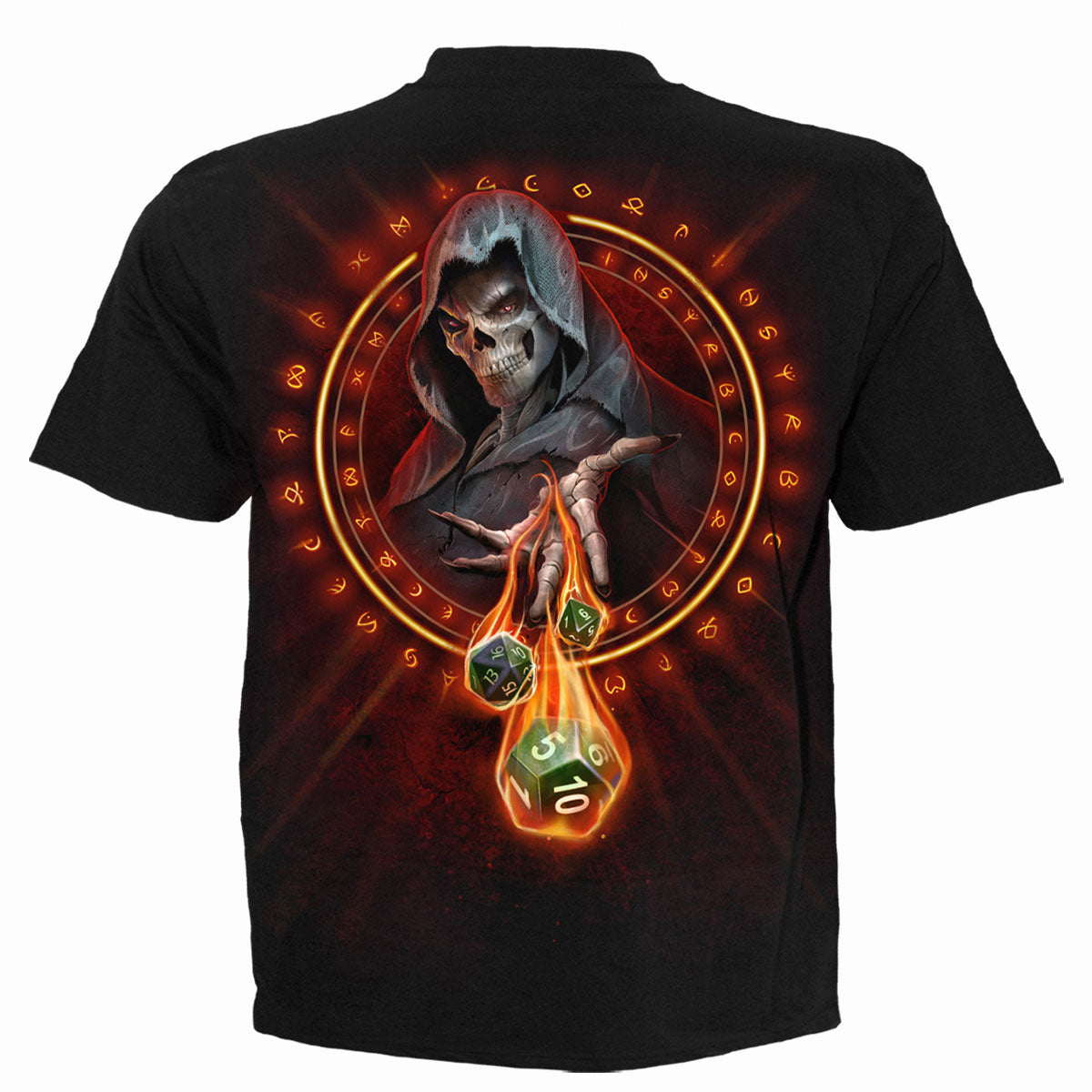 Spiral Unisex T-Shirt: Dungeon Master (Black) (Back Print)