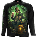 Spiral Unisex Long Sleeve T-Shirt: Shenanigans (Black) (Back & Sleeve Print)