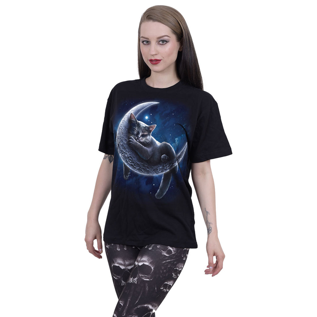 Spiral Unisex T-Shirt: Velvet Moon (Black)