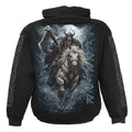 Spiral Unisex Pullover Hoodie: Viking Rampage (Black) (Back & Sleeve Print)