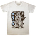 Disney Unisex T-Shirt: Stitch Jump Black & White (Natural)