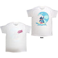 Disney Unisex T-Shirt: Stitch Surf (White) (Back Print)