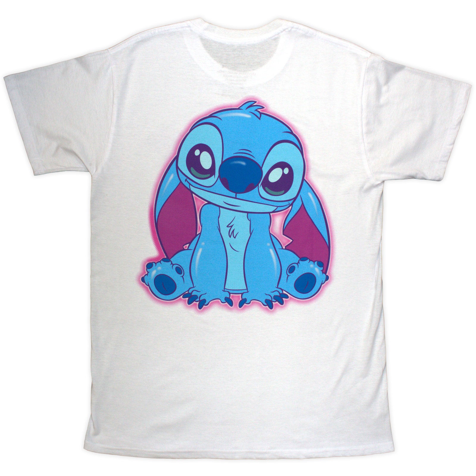 Disney Unisex T-Shirt: Stitch Spray Paint (White) (Back Print)