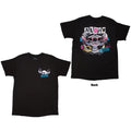 Disney Unisex T-Shirt: Stitch Aloha Collage (Black) (Back Print)