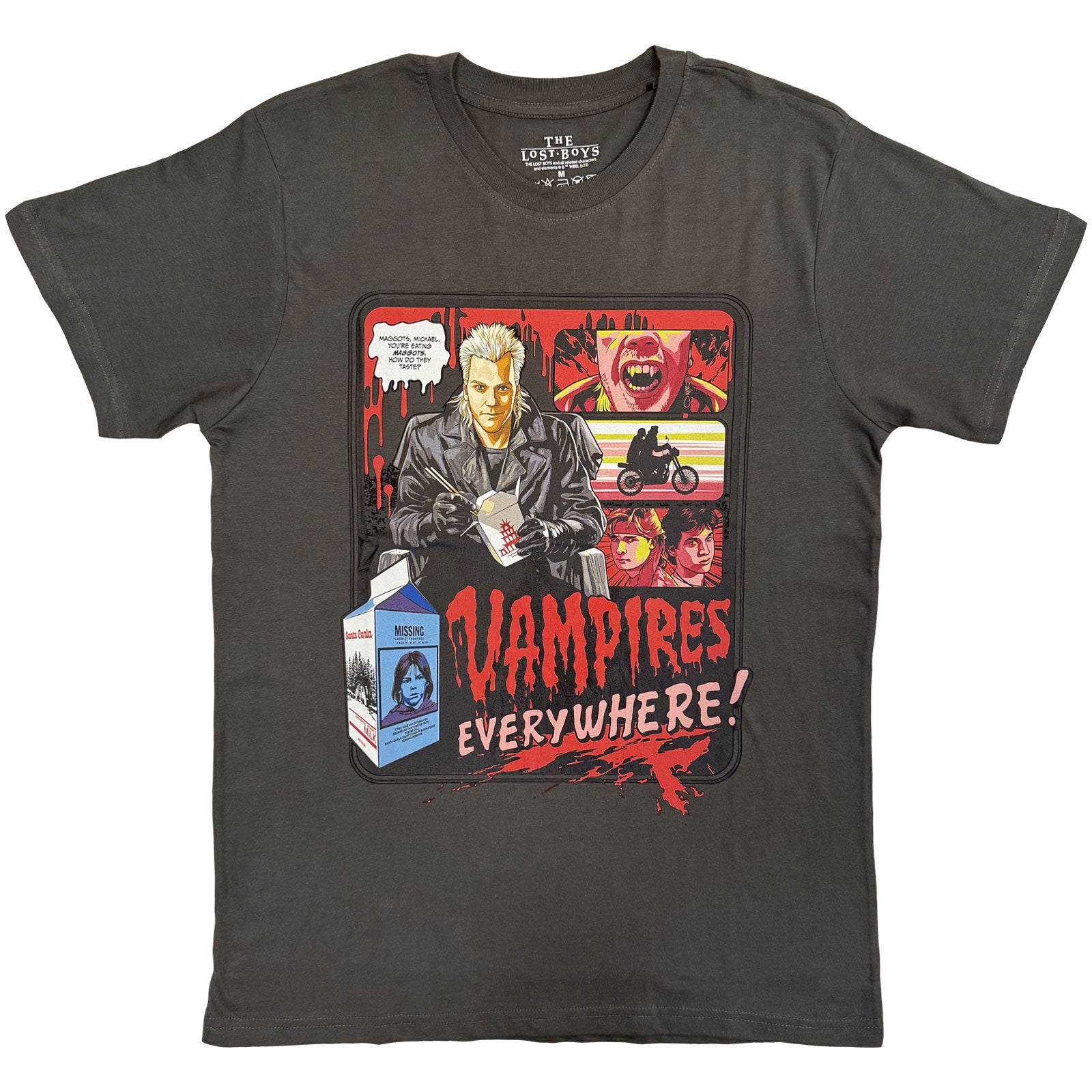 The Lost Boys Unisex T-Shirt: Vampires Everywhere (Charcoal Grey)