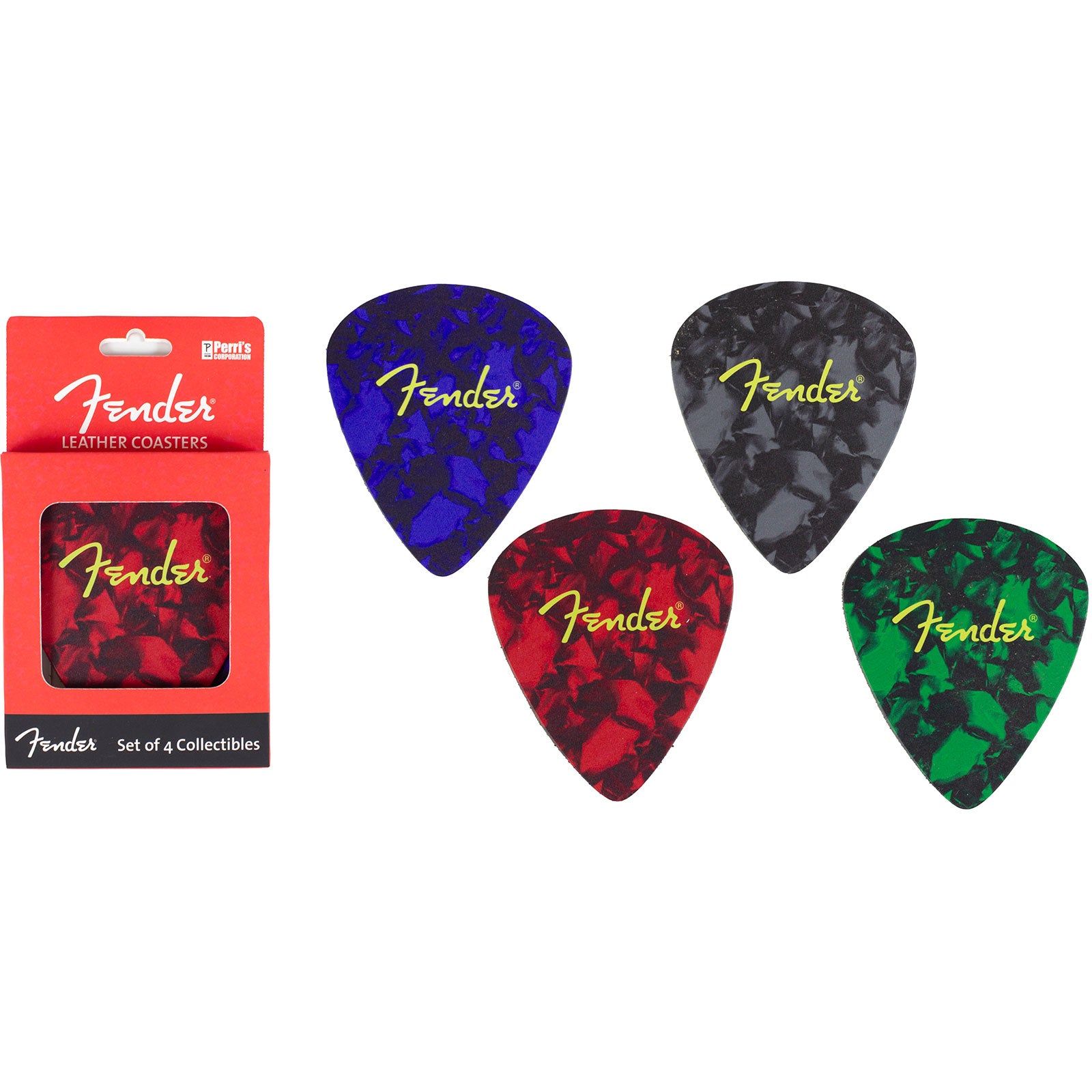 Fender  Leather Coaster Set: Colours (Multicolour) (Premium)