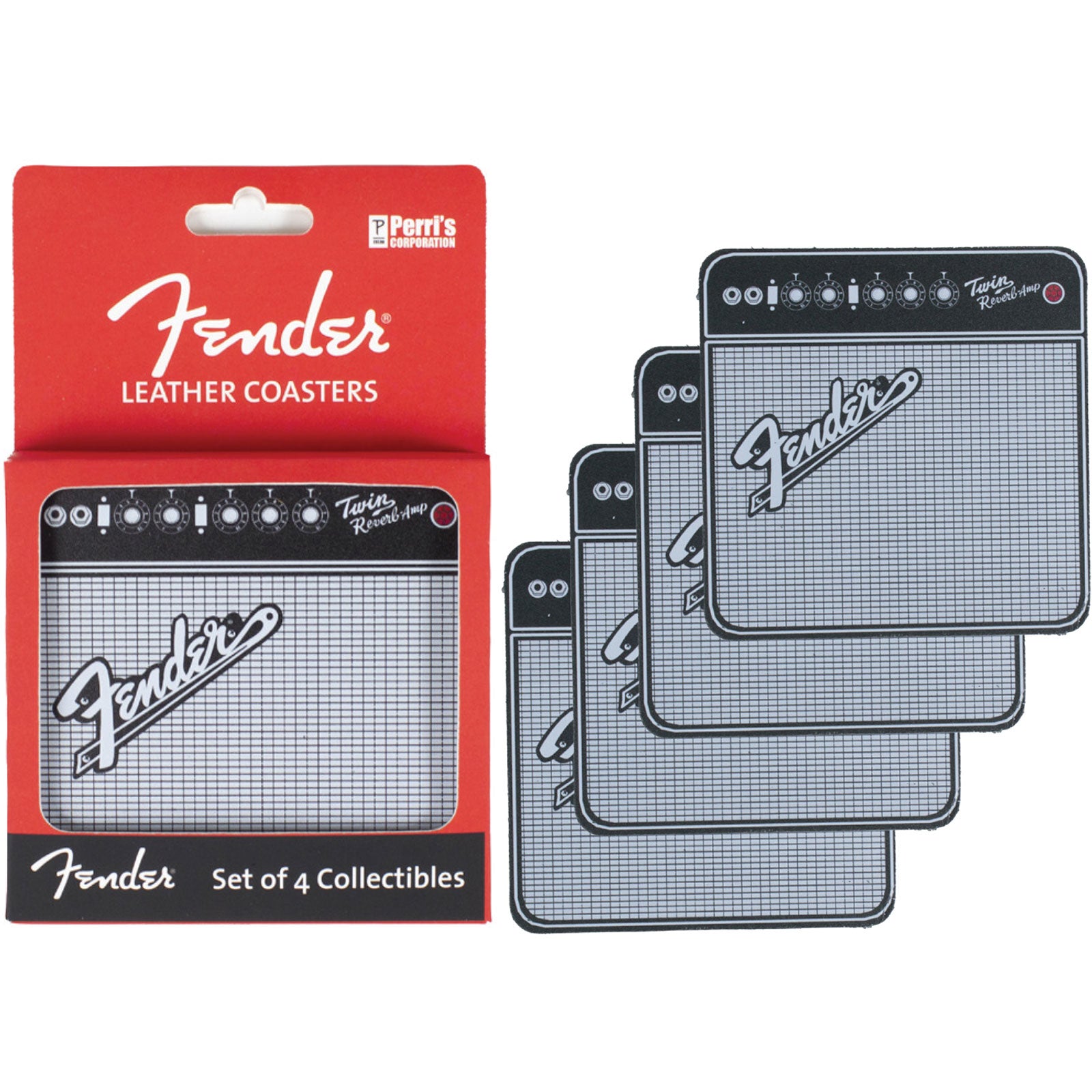 Fender  Leather Coaster Set: Amplifiers (Multicolour) (Premium)