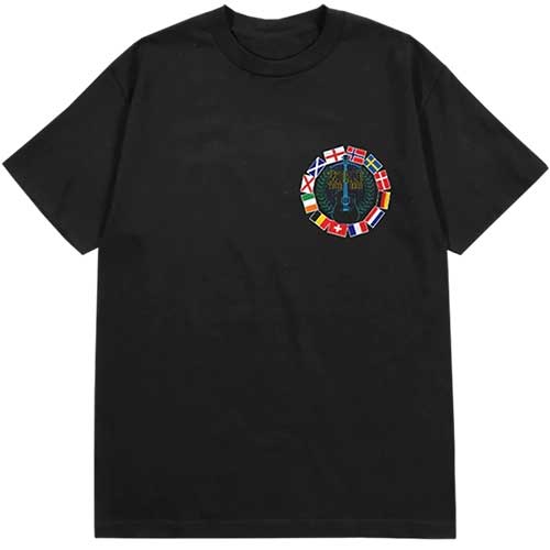 Luke Combs Unisex T-Shirt: Tour '23 Flag (Black) (Back Print & Ex-Tour)