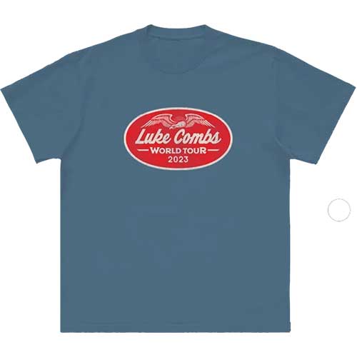 Luke Combs Unisex T-Shirt: Tour '23 Wings (Purple) (Back Print & Ex-Tour)