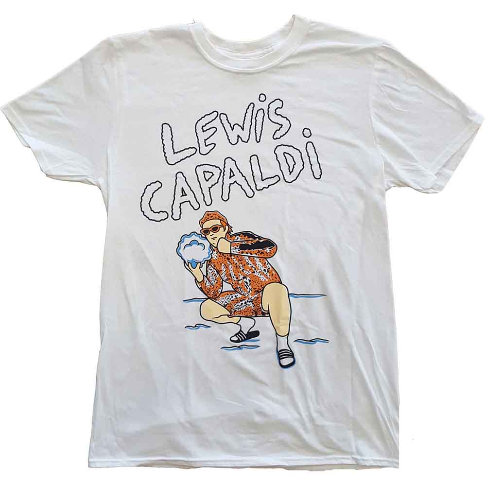 Lewis Capaldi Unisex T-Shirt: Snow Leopard (White)