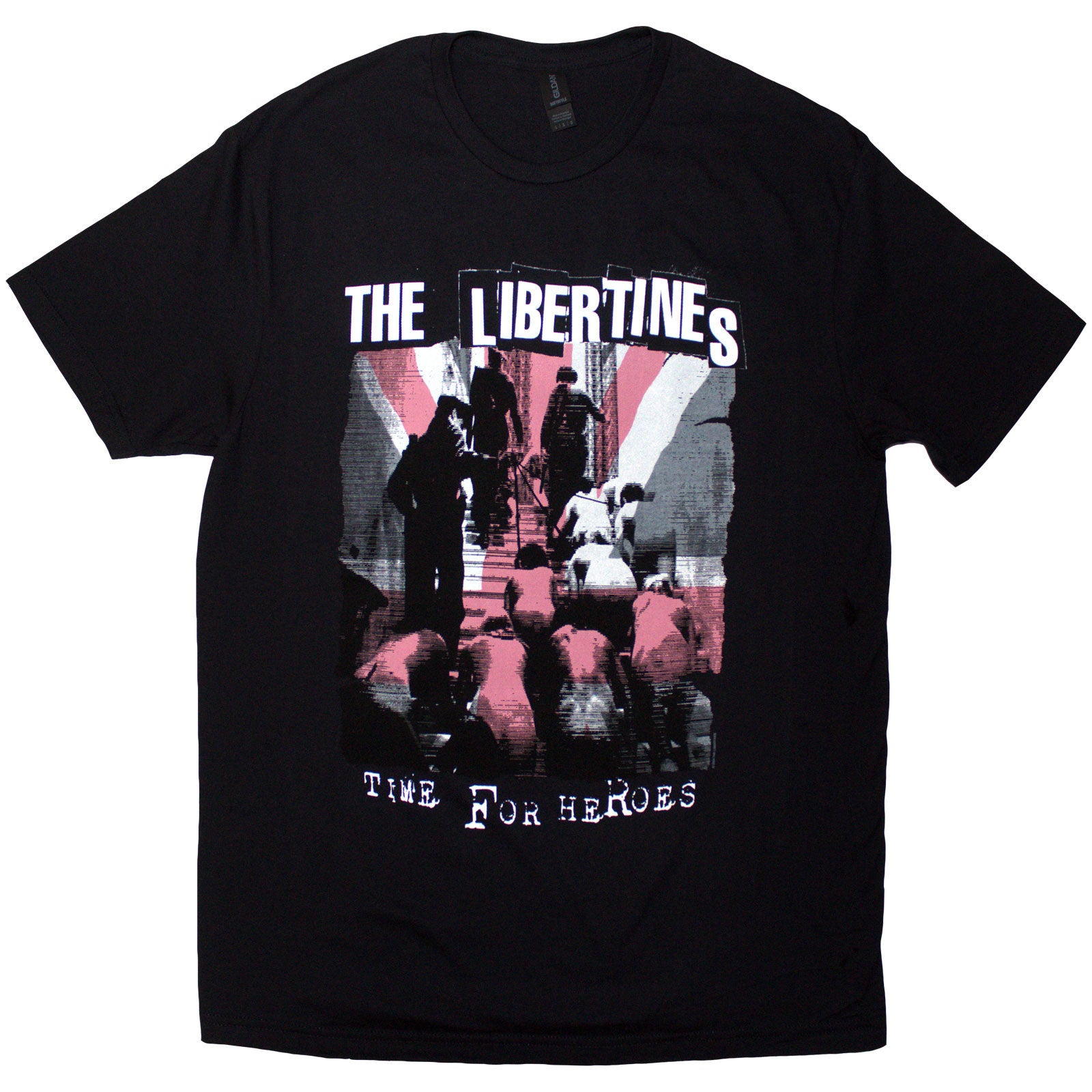 The Libertines Unisex T-Shirt: Time For Heroes Flag (Black)