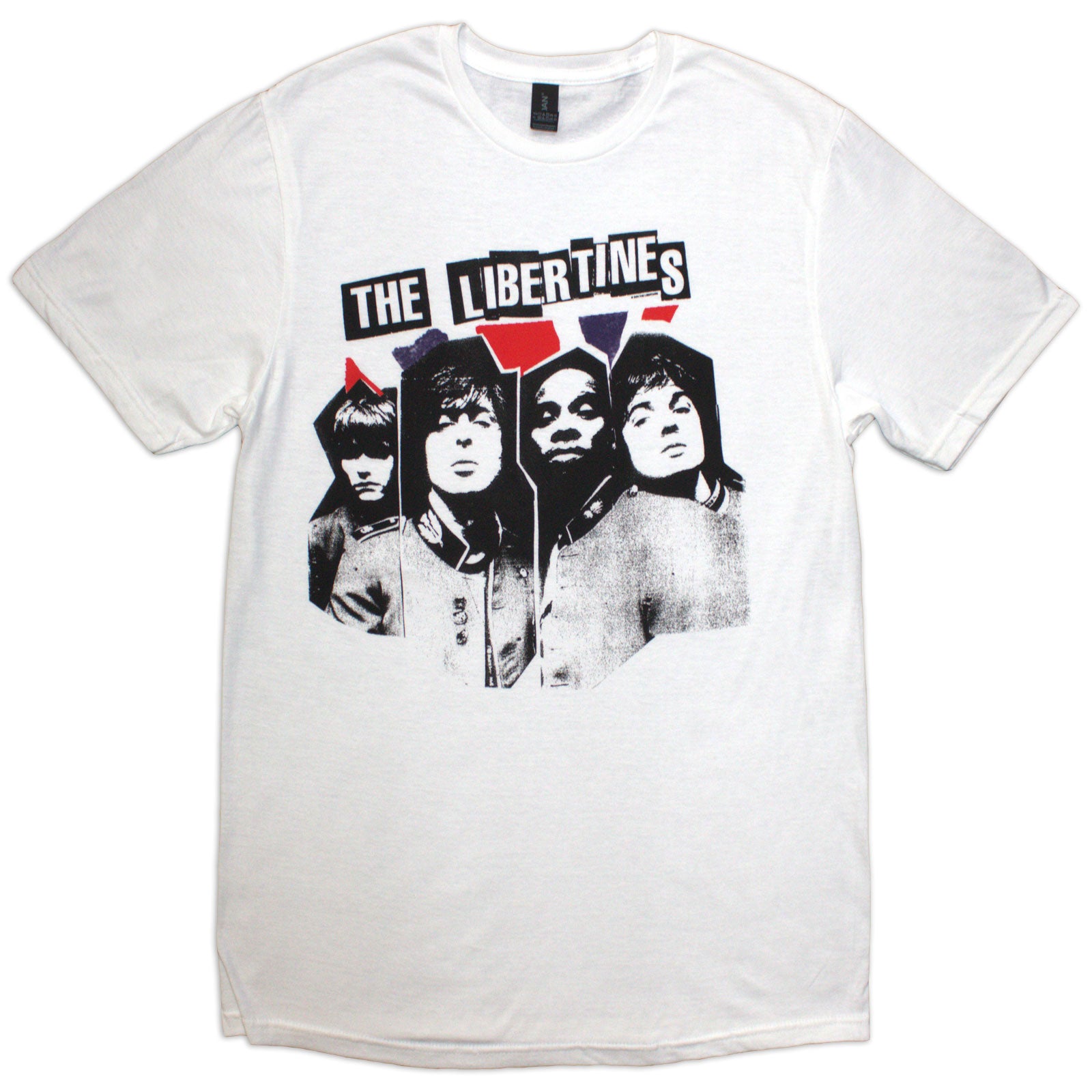 The Libertines Unisex T-Shirt: RIP Flag Xerox (White)