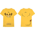 Disney Unisex T-Shirt: The Lion King Simba (Yellow) (Back Print) (LOS)