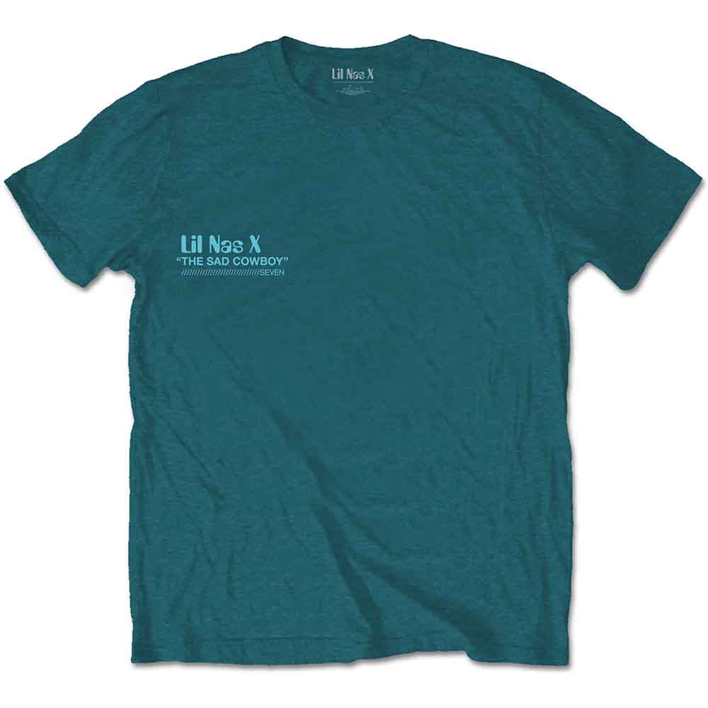 Lil Nas X Unisex T-Shirt: Album (Turquoise Blue) (Back Print)