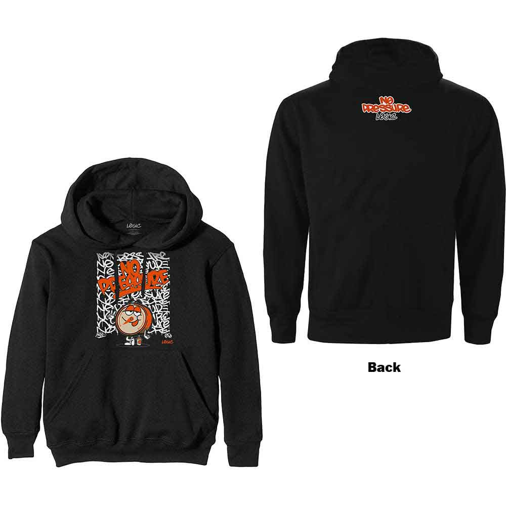 Logic Unisex Pullover Hoodie: Gauge (Black) (Back Print)