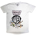 Looney Tunes Unisex T-Shirt: Warner Bros Shield (White)