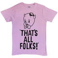 Looney Tunes Unisex T-Shirt: That's All Folks (Purple)